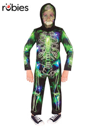 SPOOKY G-I-D SKELETON COSTUME, CHILD - Front