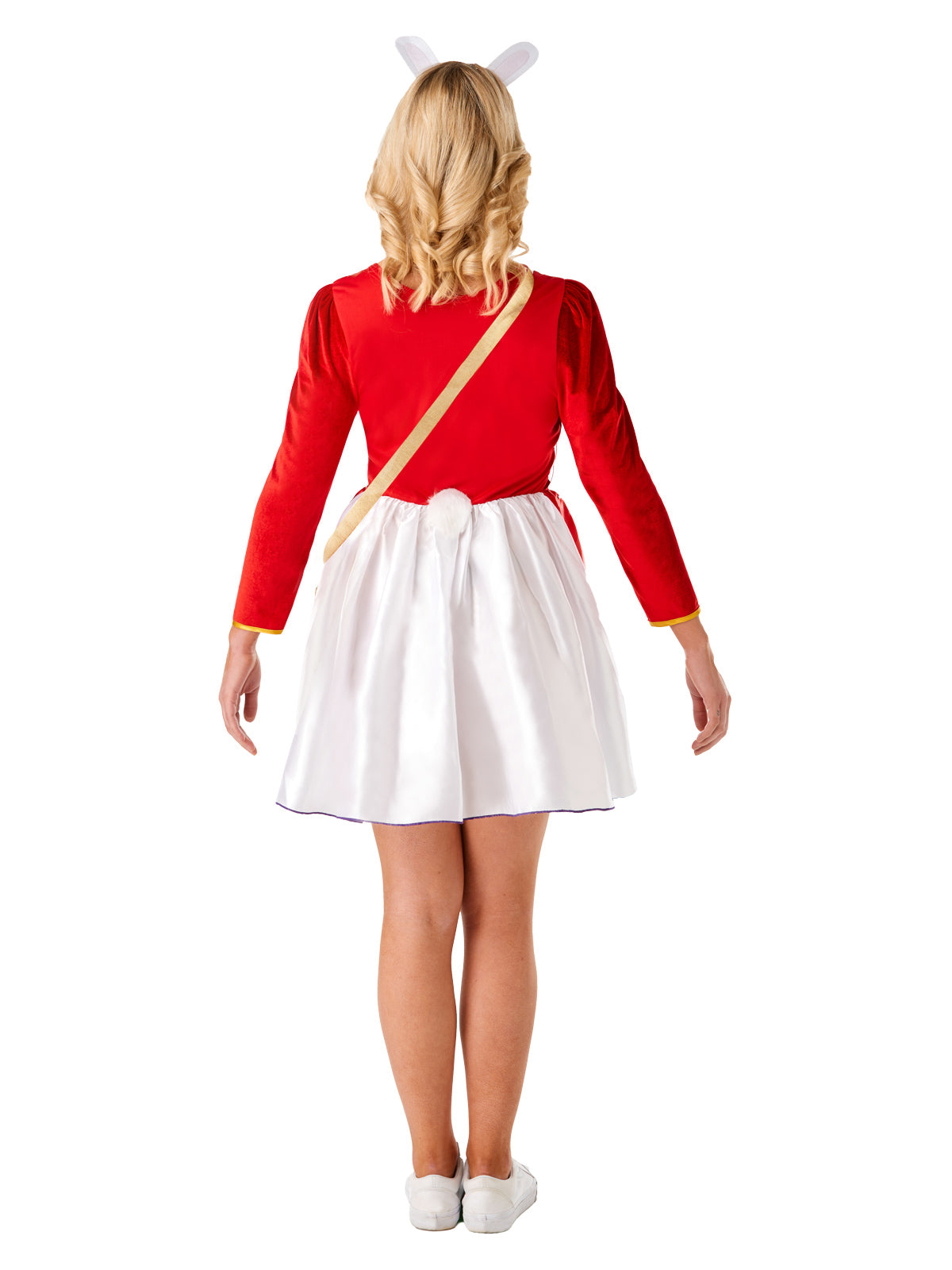 WHITE RABBIT ALICE IN WONDERLAND LADIES COSTUME, ADULT - Back