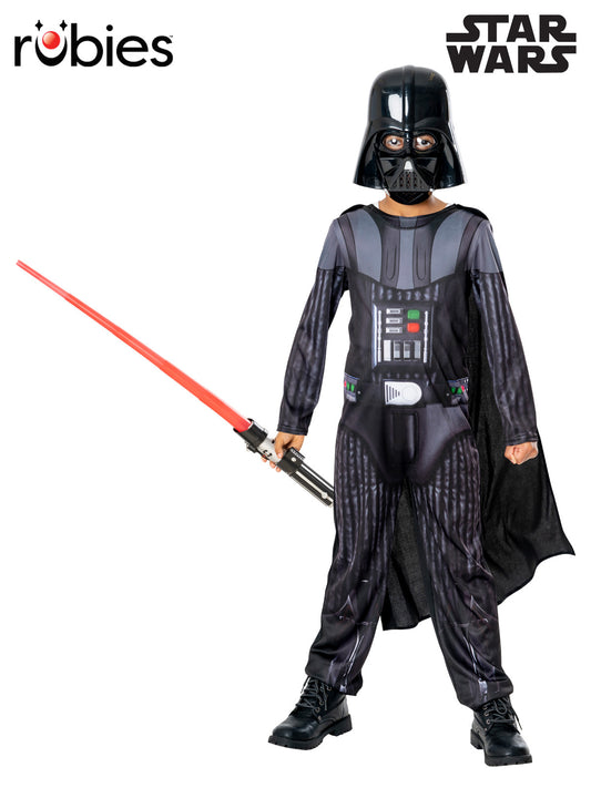 DARTH VADER COSTUME &amp; LIGHTSABER, CHILD - Front