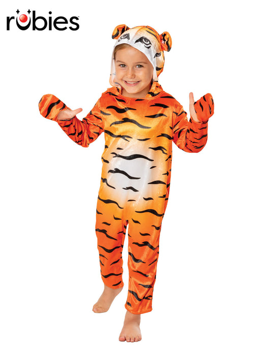 TIGER DELUXE HOODED COSTUME, CHILD - Front