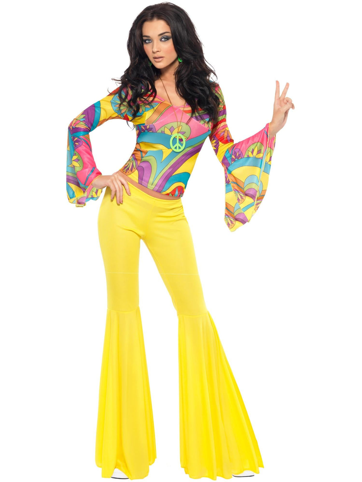 70S GROOVY BABE COSTUME, ADULT - M - Packaging