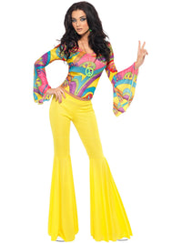 70S GROOVY BABE COSTUME, ADULT - M - Packaging