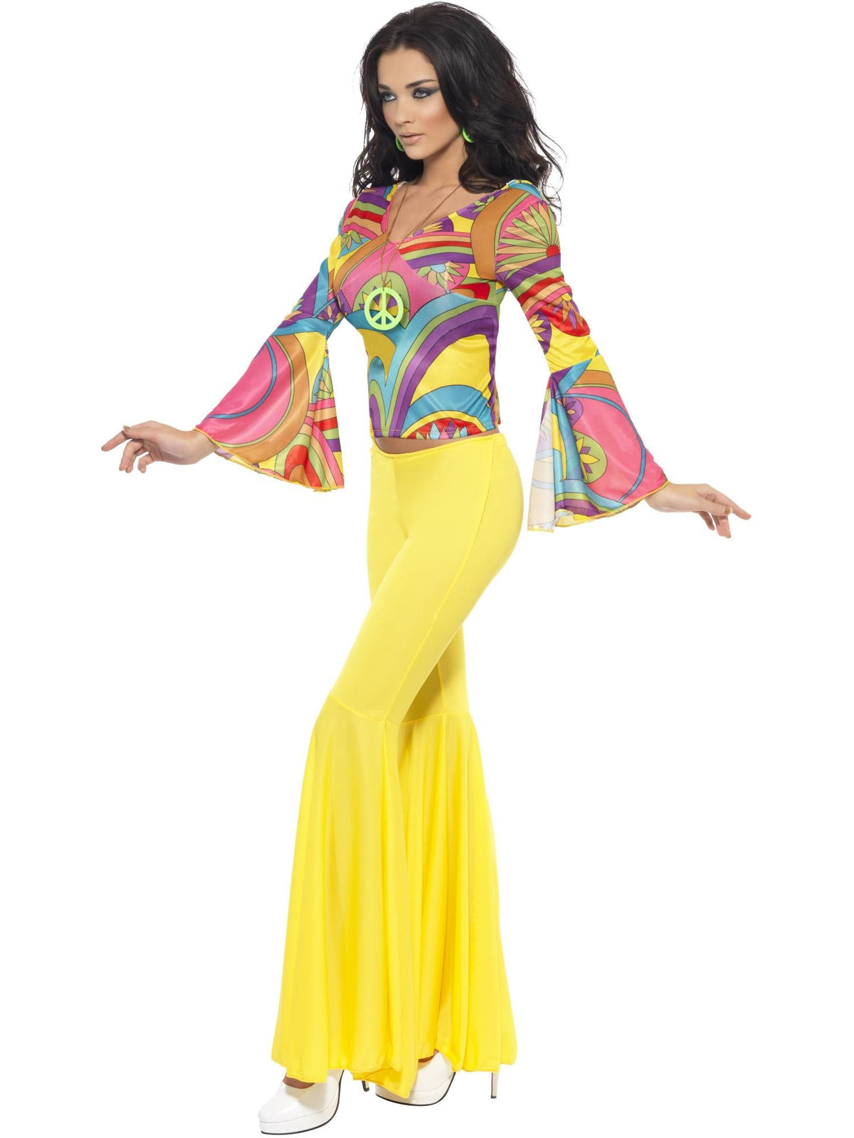 70S GROOVY BABE COSTUME, ADULT - M - Back