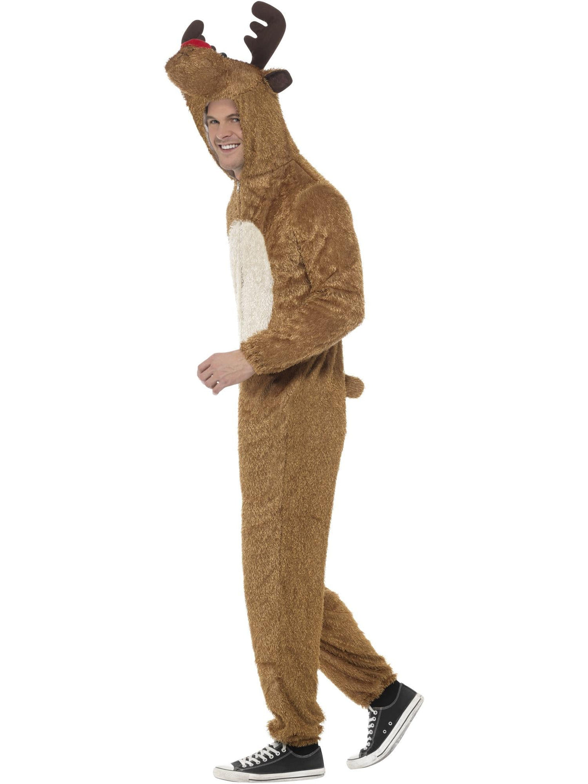 REINDEER HOODED COSTUME, ADULT - L - Side