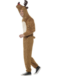 REINDEER HOODED COSTUME, ADULT - L - Side