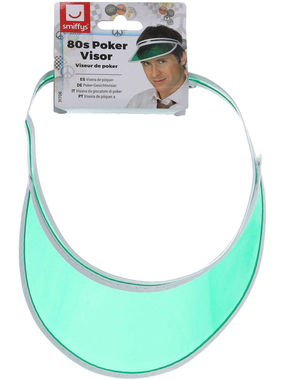 POKER VISOR, ADULT - Back