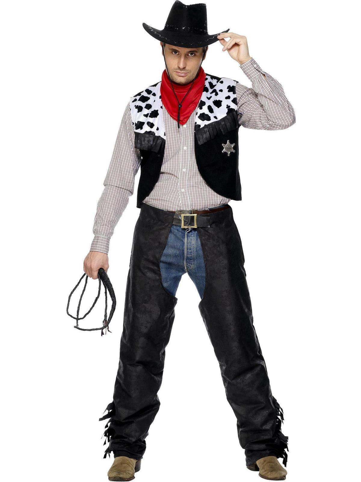 COWBOY COSTUME, ADULT - Back