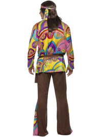 PSYCHEDELIC HIPPIE MAN COSTUME, ADULT - Side