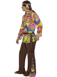 PSYCHEDELIC HIPPIE MAN COSTUME, ADULT - Back