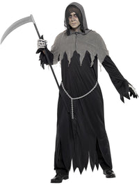 GRIM REAPER DELUXE ROBE COSTUME, ADULT - M - Packaging