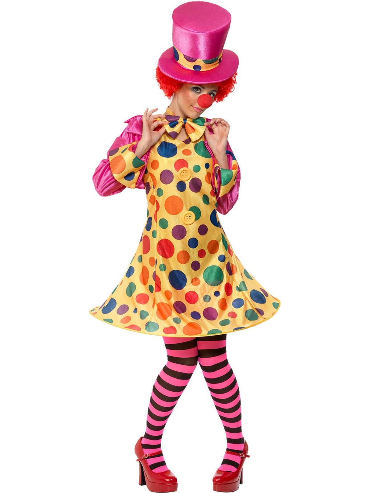 CLOWN LADY COSTUME, ADULT - PLUS - Packaging