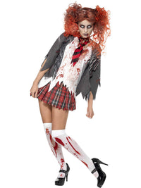 ZOMBIE SCHOOLGIRL COSTUME, ADULT - Packaging