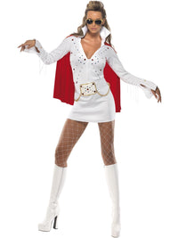 ELVIS VIVA LAS VEGAS COSTUME, WHITE - S