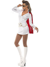 ELVIS VIVA LAS VEGAS COSTUME, WHITE - S - Side