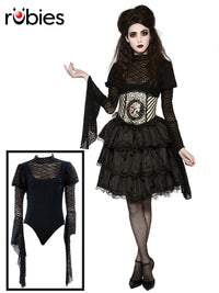 BLACK BODYSUIT, ADULT - STD - Front