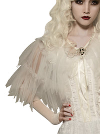 WITCH CAPELET WHITE, ADULT - STD - Back