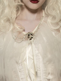 WITCH CAPELET WHITE, ADULT - STD - Side