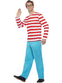 WHERE'S WALLY? MENS COSTUME, ADULT - S - Packaging