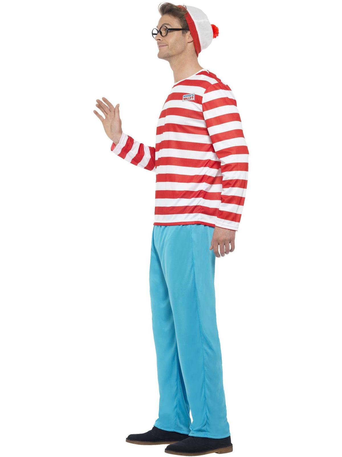 WHERE'S WALLY? MENS COSTUME, ADULT - S - Back