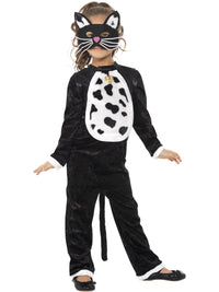 CAT COSTUME, BLACK WITH BODYSUIT - S - Back
