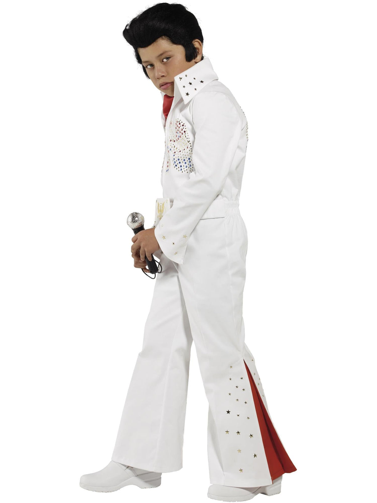 ELVIS COSTUME, WHITE - M - Side