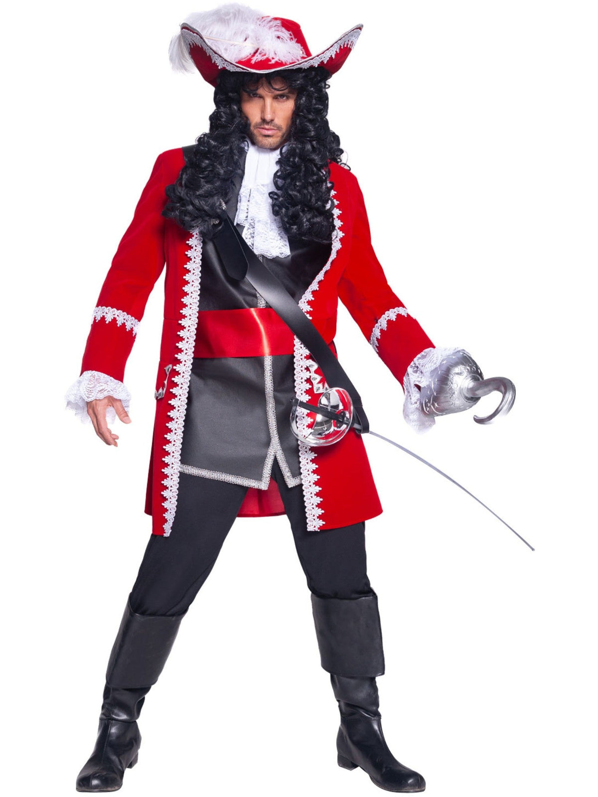PIRATE CAPTAIN DELUXE COSTUME, ADULT - M - Packaging