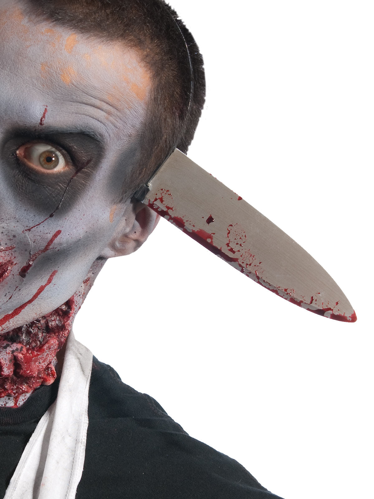 ZOMBIE KITCHEN KNIFE THROUGH HEAD ACCESSORY - Back