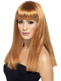 GLAMOURAMA WIG, ADULT - Brown - Back
