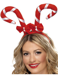CANDY CANE HEADBAND, ADULT - Front