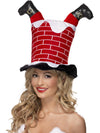 SANTA STUCK IN CHIMNEY HAT, ADULT - Front