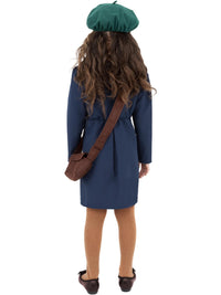WORLD WAR II EVACUEE GIRL COSTUME, CHILD - L - Side