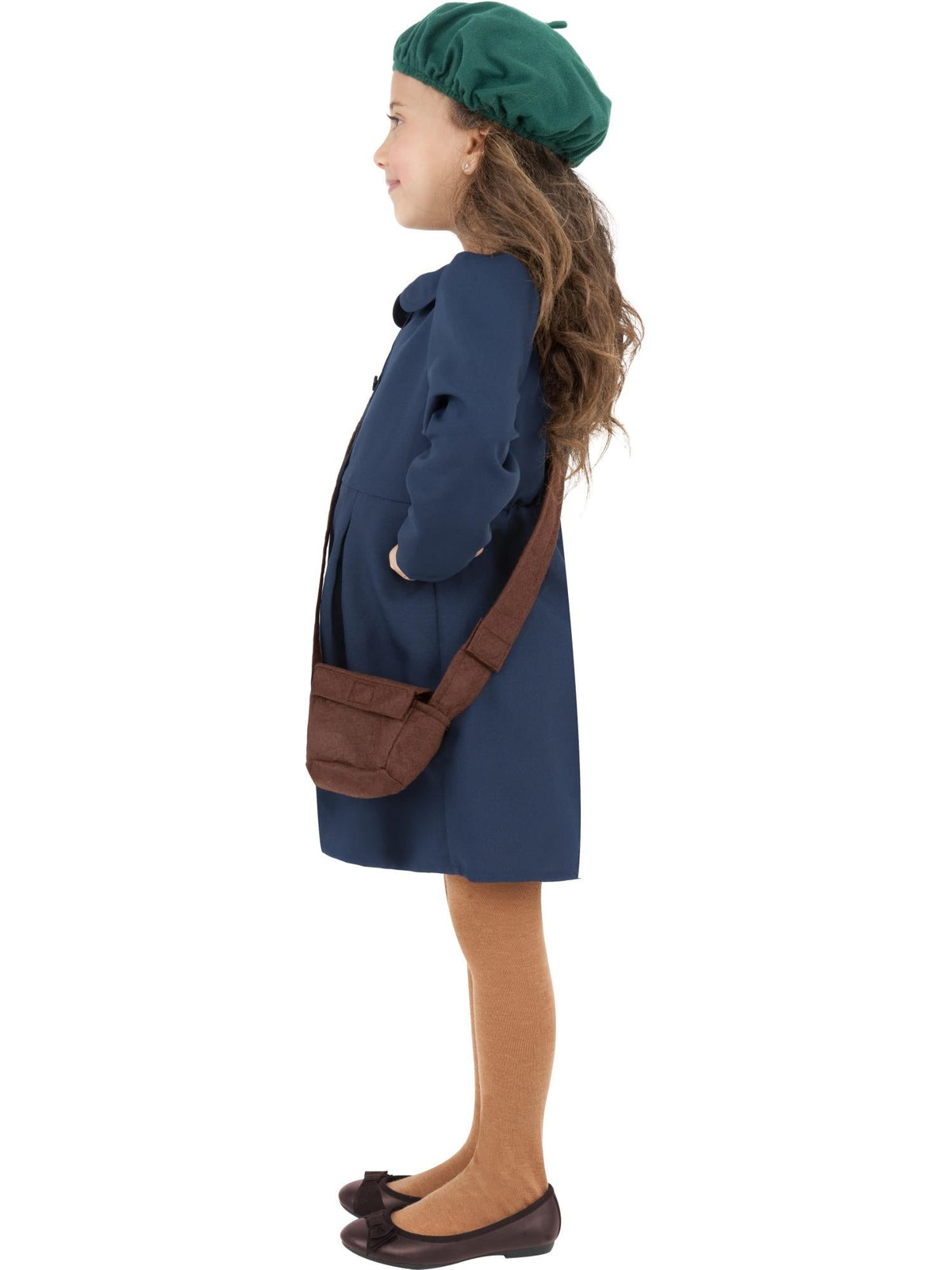 WORLD WAR II EVACUEE GIRL COSTUME, CHILD - L - Back