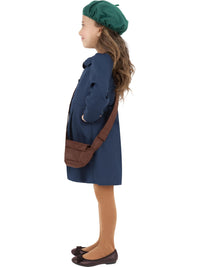 WORLD WAR II EVACUEE GIRL COSTUME, CHILD - L - Back