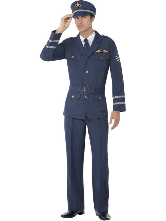 WW2 AIR FORCE CAPTAIN COSTUME, ADULT - Front