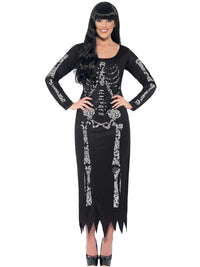 SKELETON COSTUME, WITH TUBE DRESS