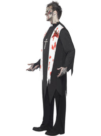 ZOMBIE PRIEST COSTUME, ADULT - Back