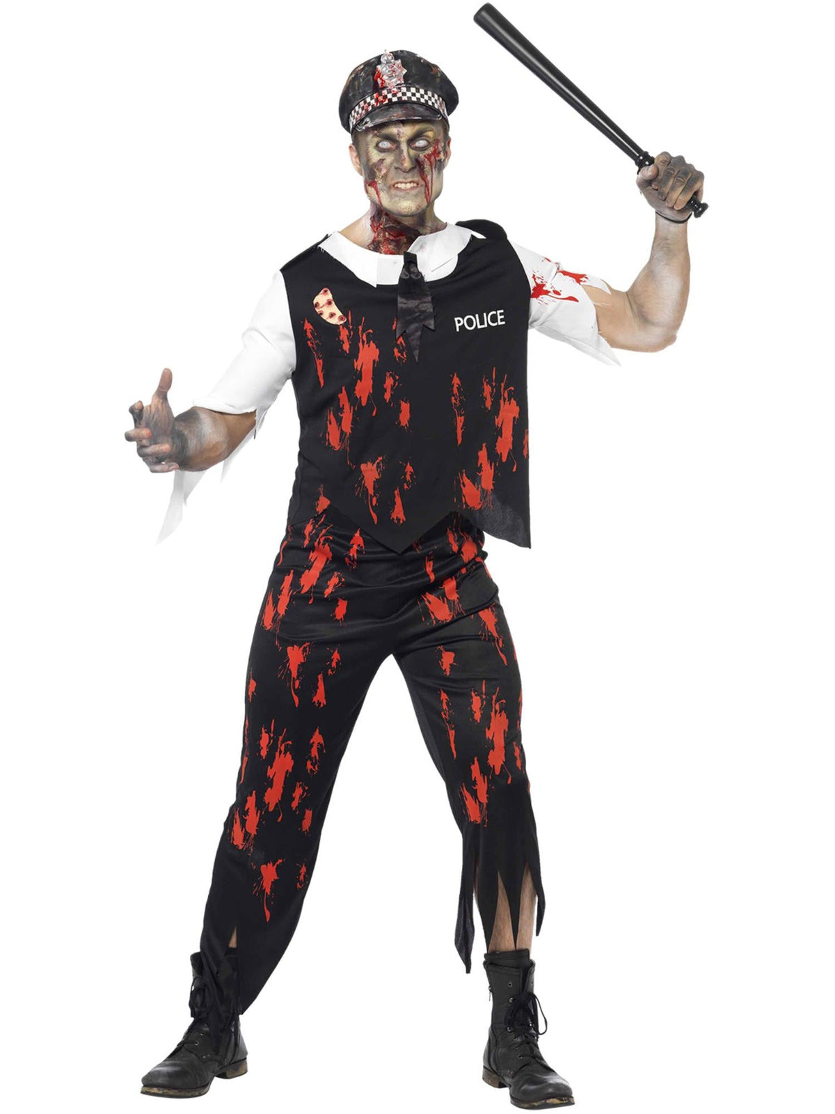 ZOMBIE POLICEMAN COSTUME, ADULT - L - Packaging