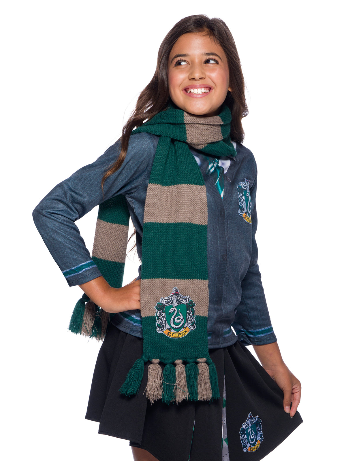 SLYTHERIN DELUXE SCARF, OSFA - ONE SIZE - Back