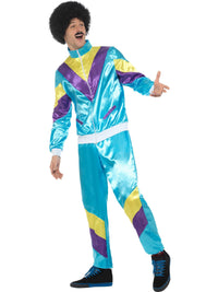80S HEIGHT OF FASHION MEN'S SHELL SUIT COSTUME, ADULT - Back