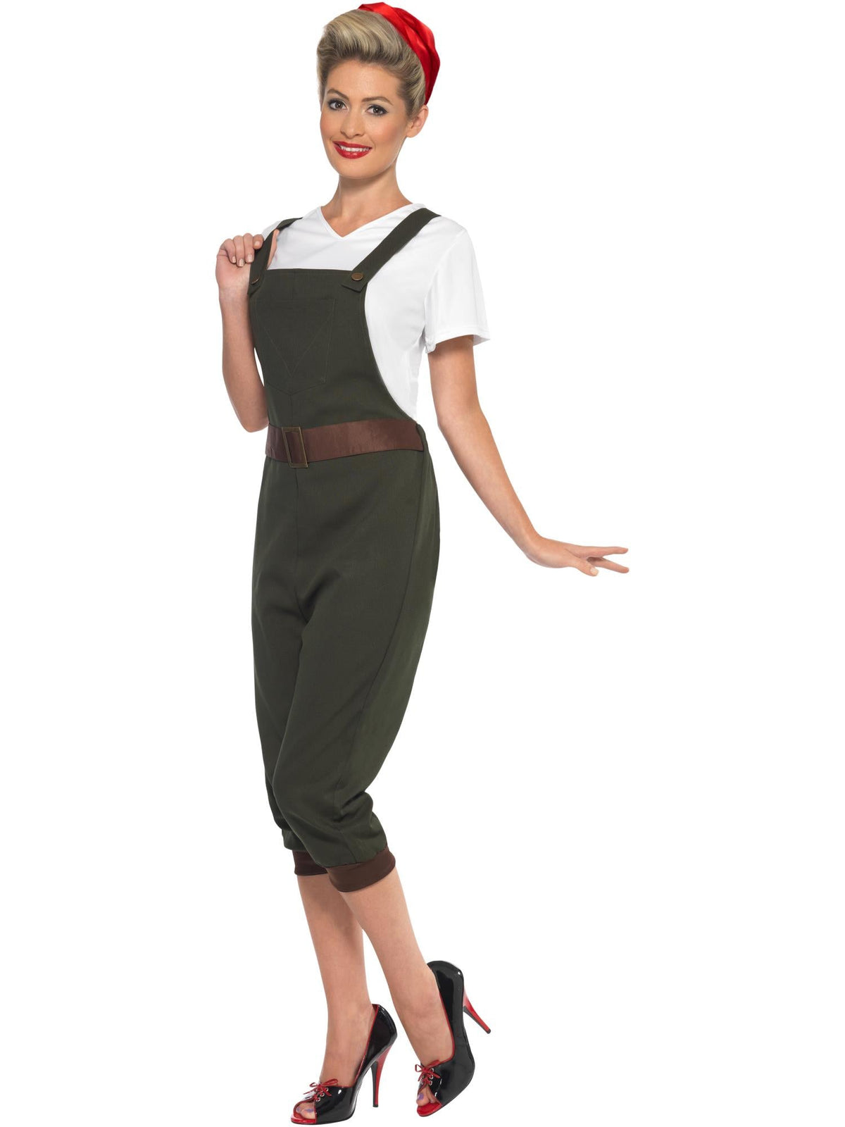 WW2 LAND GIRL COSTUME, ADULT - Packaging