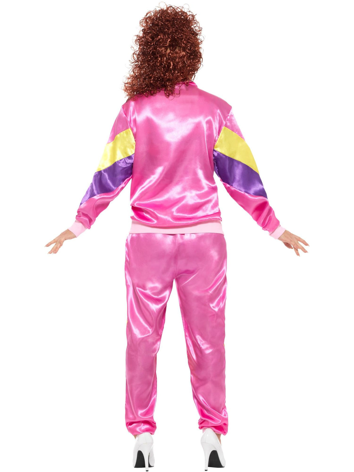 80S HEIGHT OF FASHION WOMEN'S PINK SHELL SUIT, ADULT - S - Side