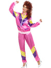 80S HEIGHT OF FASHION WOMEN'S PINK SHELL SUIT, ADULT - S - Front
