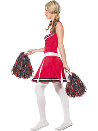 CHEERLEADER RED COSTUME, ADULT - Back