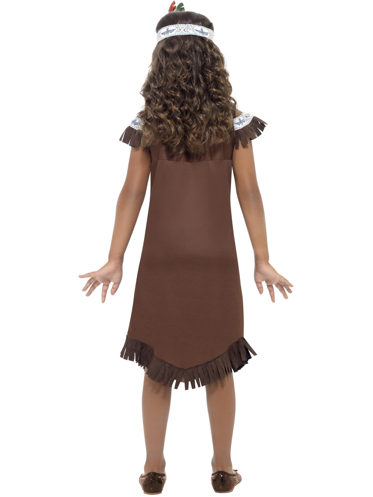 NATIVE AMERICAN INSPIRED GIRL COSTUME WITH FEATHER - S - Packaging
