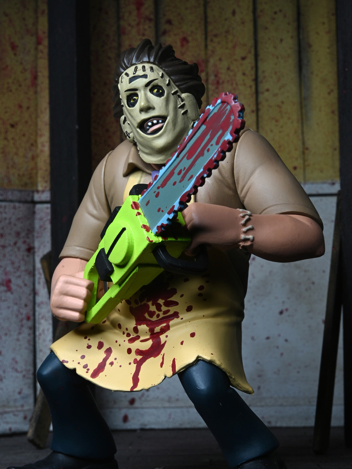 TEXAS CHAINSAW MASSACRE - TOONY TERRORS 50TH ANNIV. LEATHERFACE (BLOODY) - 6" SCALE ACTION FIGURE - Back