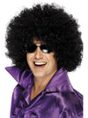 AFRO MEGA-HUGE BLACK WIG, ADULT - Black - Front