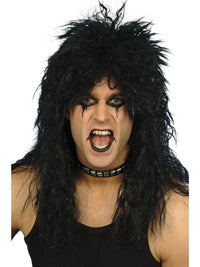 HARD ROCKER WIG, ADULT - Blonde - Back