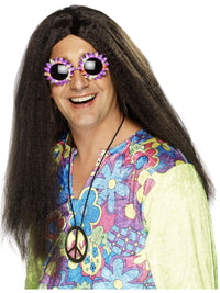 HIPPY WIG, ADULT - Black - Front