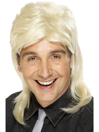 MULLET WIG, ADULT - Brown - Side
