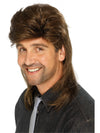 MULLET WIG, ADULT - Brown - Front